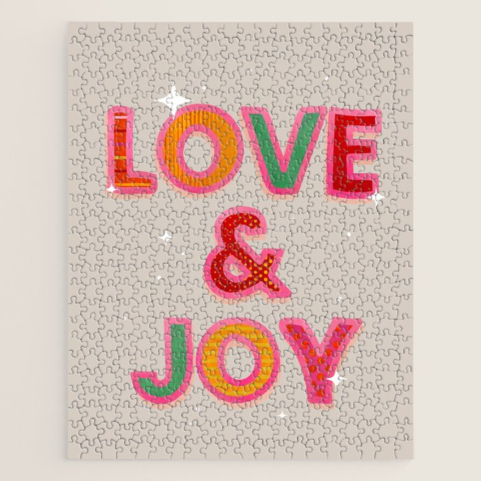 LOVE & JOY Festive Letters Jigsaw Puzzle Gallery Image 1