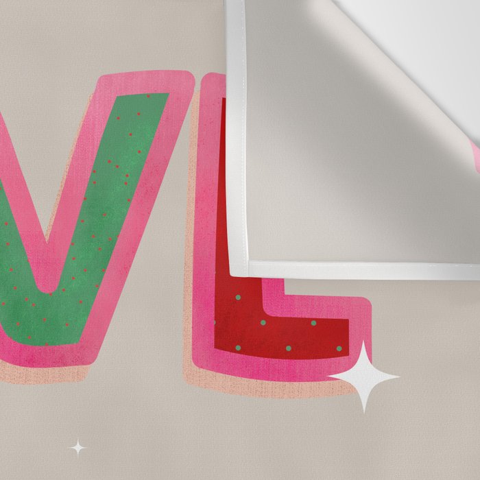 LOVE & JOY Festive Letters Wall Tapestry Gallery Image 3