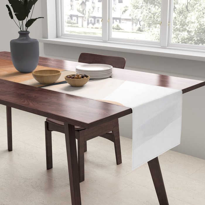 Abstract Art Landscape 41 Terracotta Table Runner Gallery Image 2
