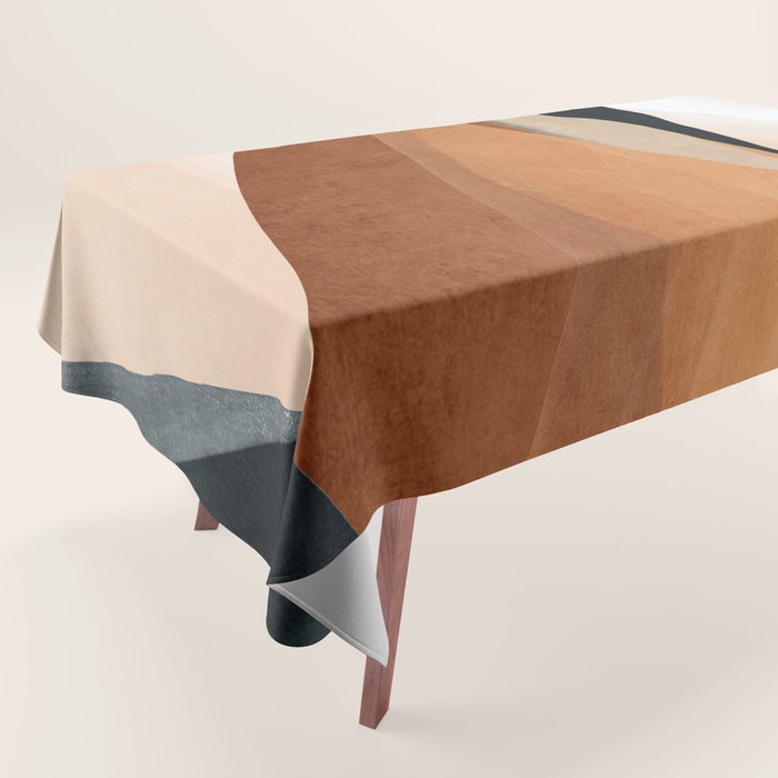 Abstract Art Landscape 41 Terracotta Tablecloth Gallery Image 1