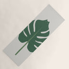 Cat and Plant 24: Meowstera Leaf Yoga Mat Gallery Image 1