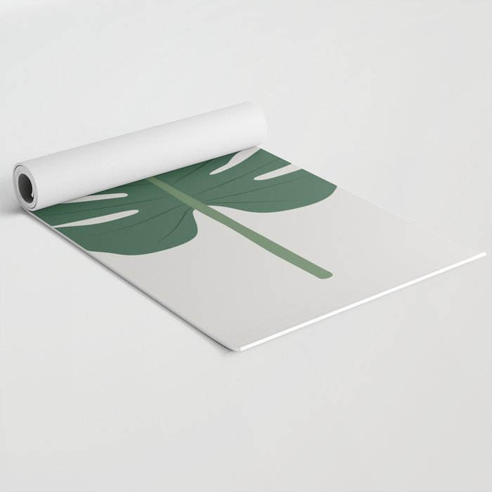 Cat and Plant 24: Meowstera Leaf Yoga Mat Gallery Image 2