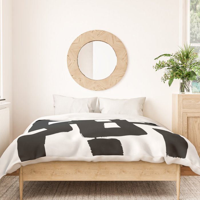 Black Signature White Background Duvet Cover Gallery Image 3