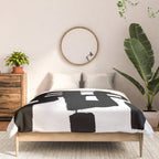 Black Signature White Background Comforter Gallery Image 3