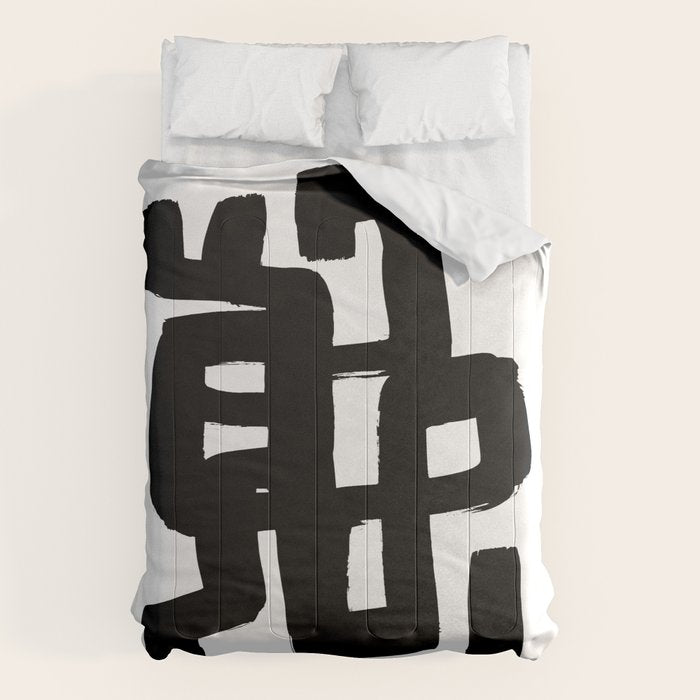 Black Signature White Background Comforter Gallery Image 6
