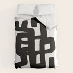 Black Signature White Background Comforter Gallery Image 6