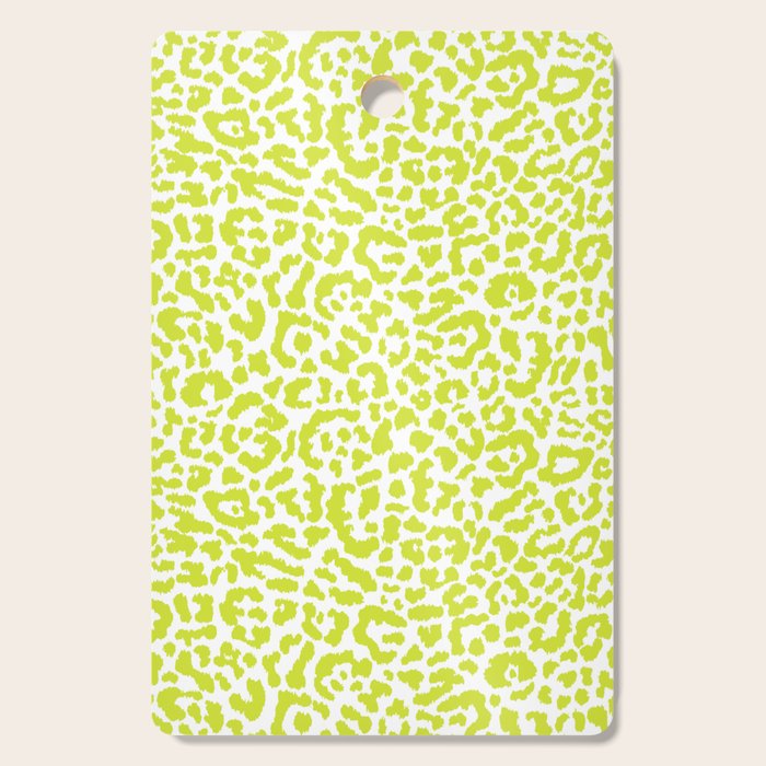 Chartreuse French Leopard Print Cutting Board Gallery Image 1