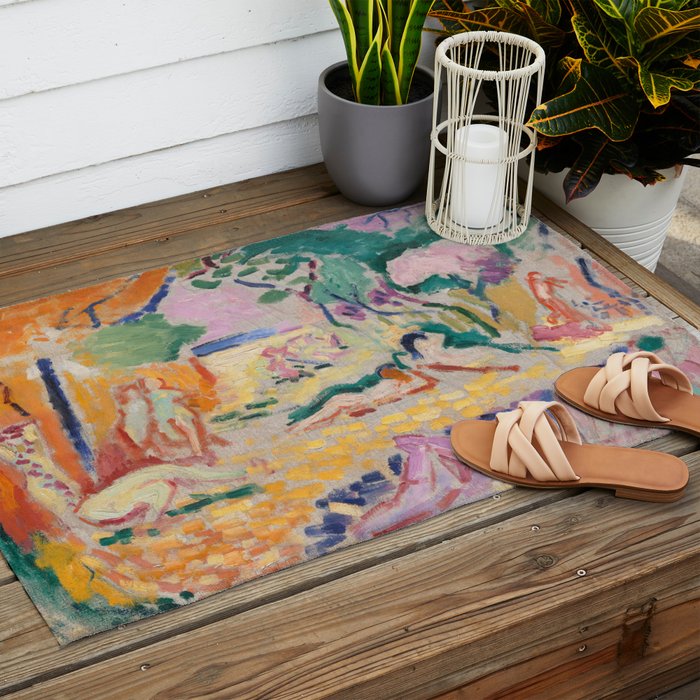 The Joy of Life (sketch) by Henri Matisse Outdoor Rug Gallery Image 2