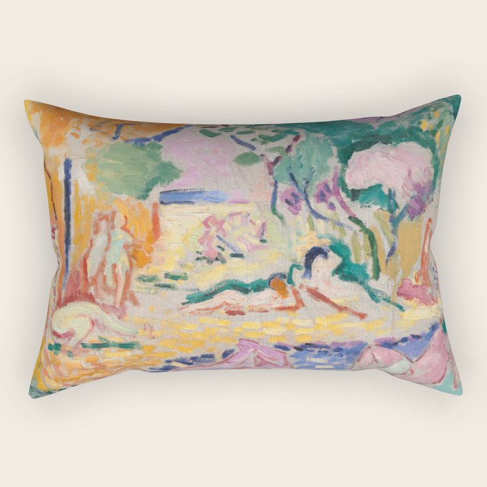 The Joy of Life (sketch) by Henri Matisse Rectangular Pillow Gallery Image 2