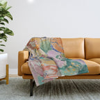 The Joy of Life (sketch) by Henri Matisse Throw Blanket Gallery Image 1
