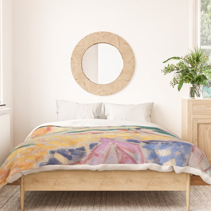 The Joy of Life (sketch) by Henri Matisse Duvet Cover Gallery Image 3