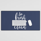 so fresh so clean clean (navy) Desk Mat Gallery Image 1