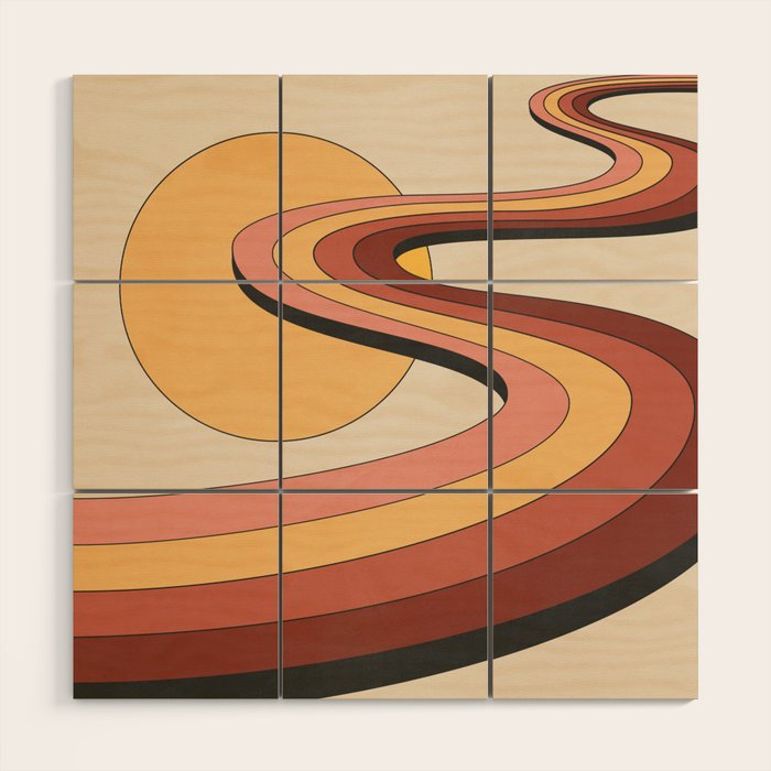 Geometric Abstraction 59 Wood Wall Art Gallery Image 1