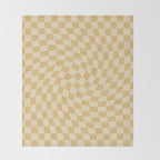 Check III - Mustard Twist â Checkerboard Print Throw Blanket Gallery Image 2
