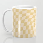 Check III - Mustard Twist â Checkerboard Print Coffee Mug Gallery Image 3