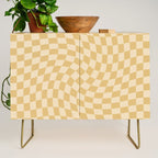 Check III - Mustard Twist â Checkerboard Print Credenza Gallery Image 1