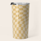Check III - Mustard Twist â Checkerboard Print Travel Mug Gallery Image 3