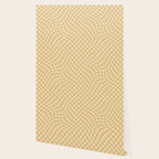 Check III - Mustard Twist â Checkerboard Print Wallpaper Gallery Image 2