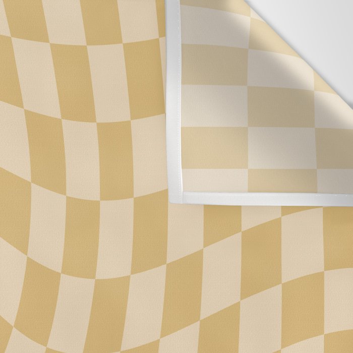 Check III - Mustard Twist â Checkerboard Print Wall Tapestry Gallery Image 3