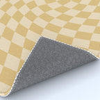 Check III - Mustard Twist â Checkerboard Print Rug Gallery Image 4