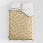 Check III - Mustard Twist â Checkerboard Print Duvet Cover Gallery Image 6