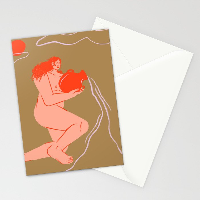 Tarot Woman and Water Stationery Card Gallery Image 2