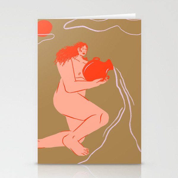 Tarot Woman and Water Stationery Card Gallery Image 2