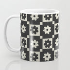 Checkered Daisy - Black ink Coffee Mug Gallery Image 3