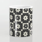 Checkered Daisy - Black ink Coffee Mug Gallery Image 4
