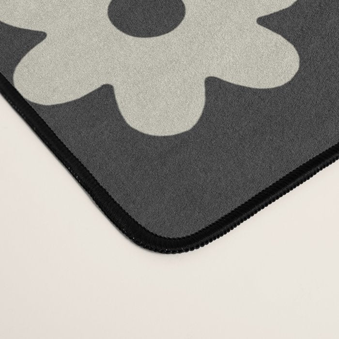 Checkered Daisy - Black ink Desk Mat Gallery Image 4