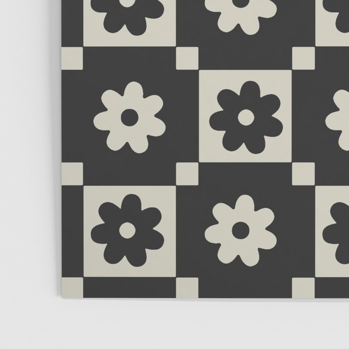 Checkered Daisy - Black ink Poster Gallery Image 3