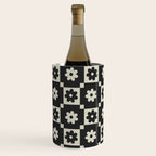 Checkered Daisy - Black ink Wine Chiller Gallery Image 3