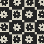 Checkered Daisy - Black ink Coffee Mug Gallery Image 2