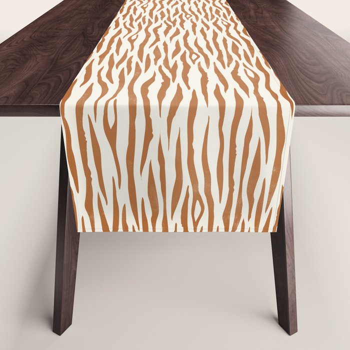 Tiger Stripes In Neutral Table Runner Gallery Image 1