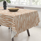 Tiger Stripes In Neutral Tablecloth Gallery Image 3