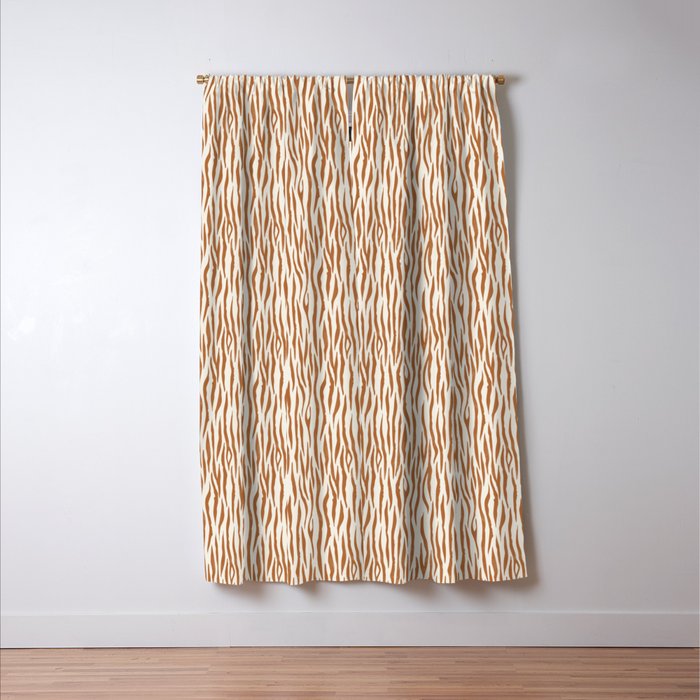 Tiger Stripes In Neutral Window Curtain Gallery Image 3