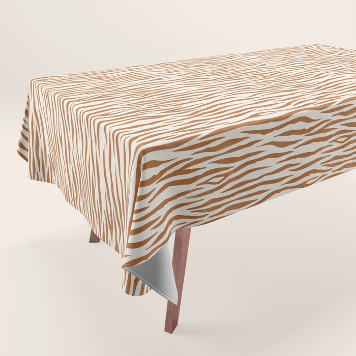 Tiger Stripes In Neutral Tablecloth Gallery Image 1