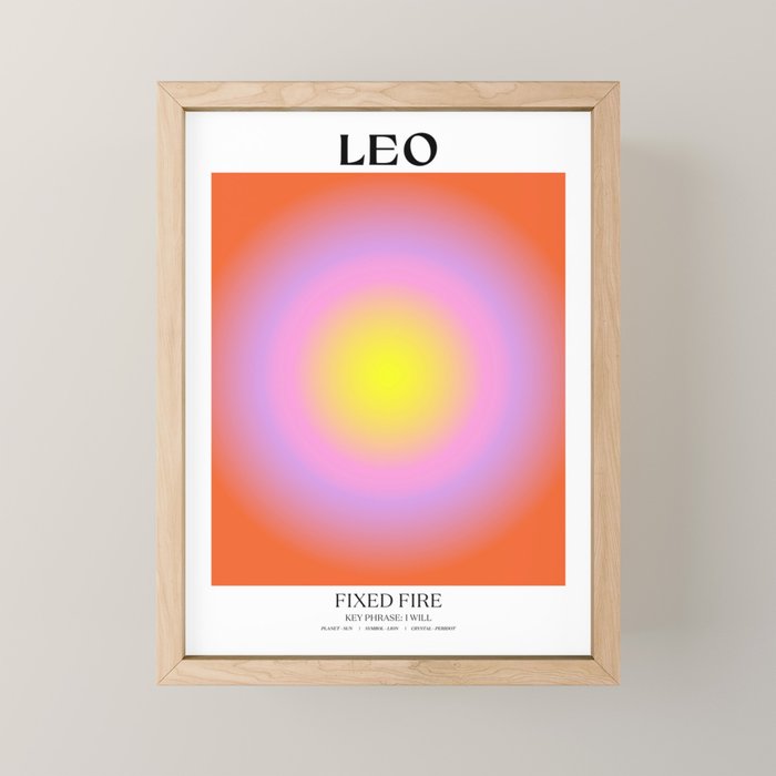Leo Gradient Print Mini Art Print Gallery Image 1