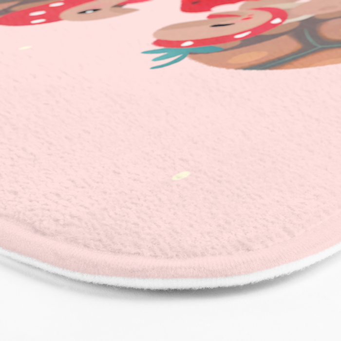 Tortoises love strawberries Bath Mat Gallery Image 3