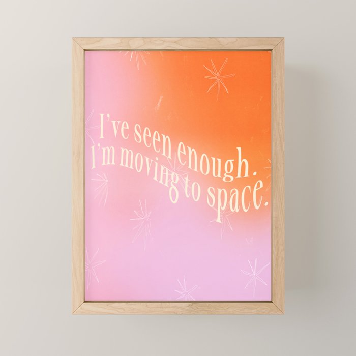 Moving to Space Mini Art Print Gallery Image 1