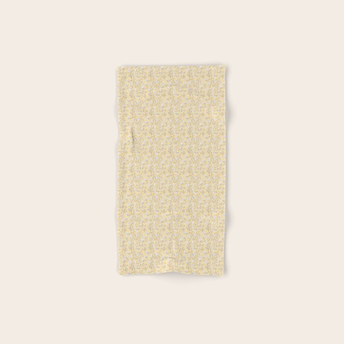 Small Block Print Floral - Butter Bath Towel Gallery Image 1