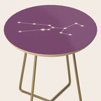Taurus Zodiac Star Constellation Line Art Mauve Purple Side Table Gallery Image 2
