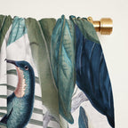 Tropical Birds Paradise Vintage Botanical Illustration Window Curtain Gallery Image 2
