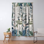 Tropical Birds Paradise Vintage Botanical Illustration Window Curtain Gallery Image 5