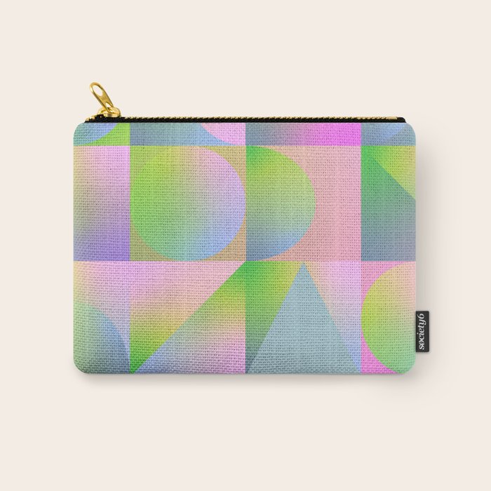 summer pastel gradient shapes Carry All Pouch Gallery Image 1