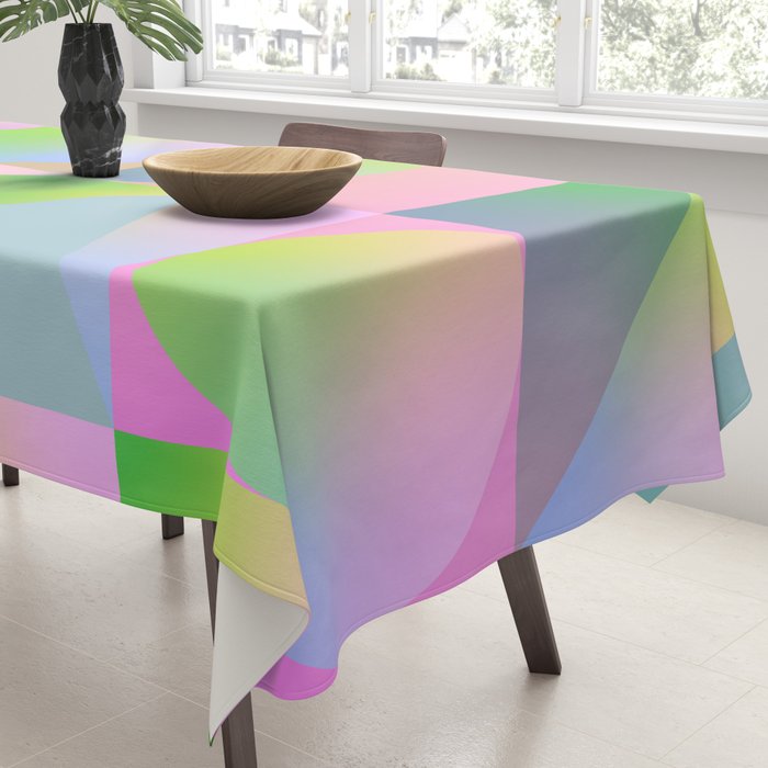 summer pastel gradient shapes Tablecloth Gallery Image 3