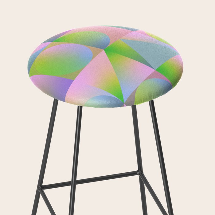 summer pastel gradient shapes Stool Gallery Image 2