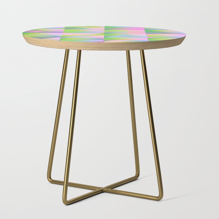 summer pastel gradient shapes Side Table Gallery Image 1