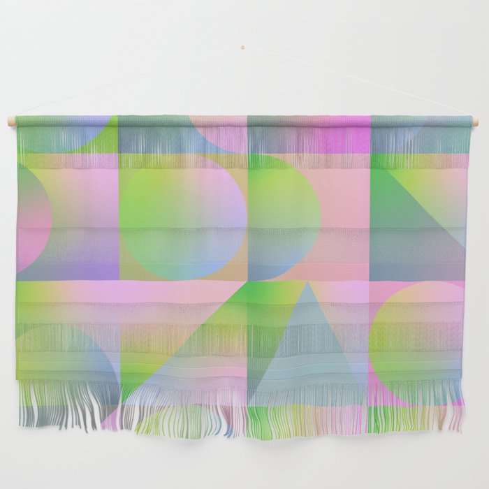 summer pastel gradient shapes Wall Hanging Gallery Image 1