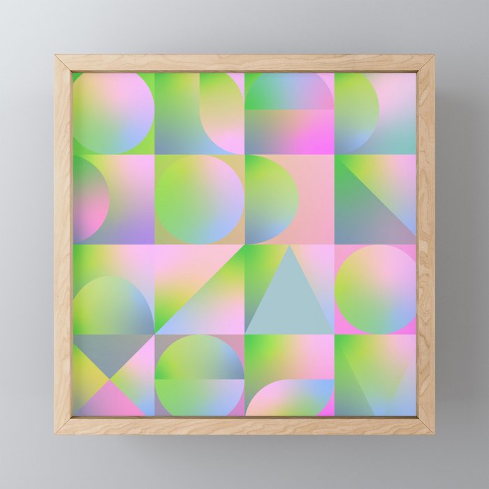 summer pastel gradient shapes Mini Art Print Gallery Image 1